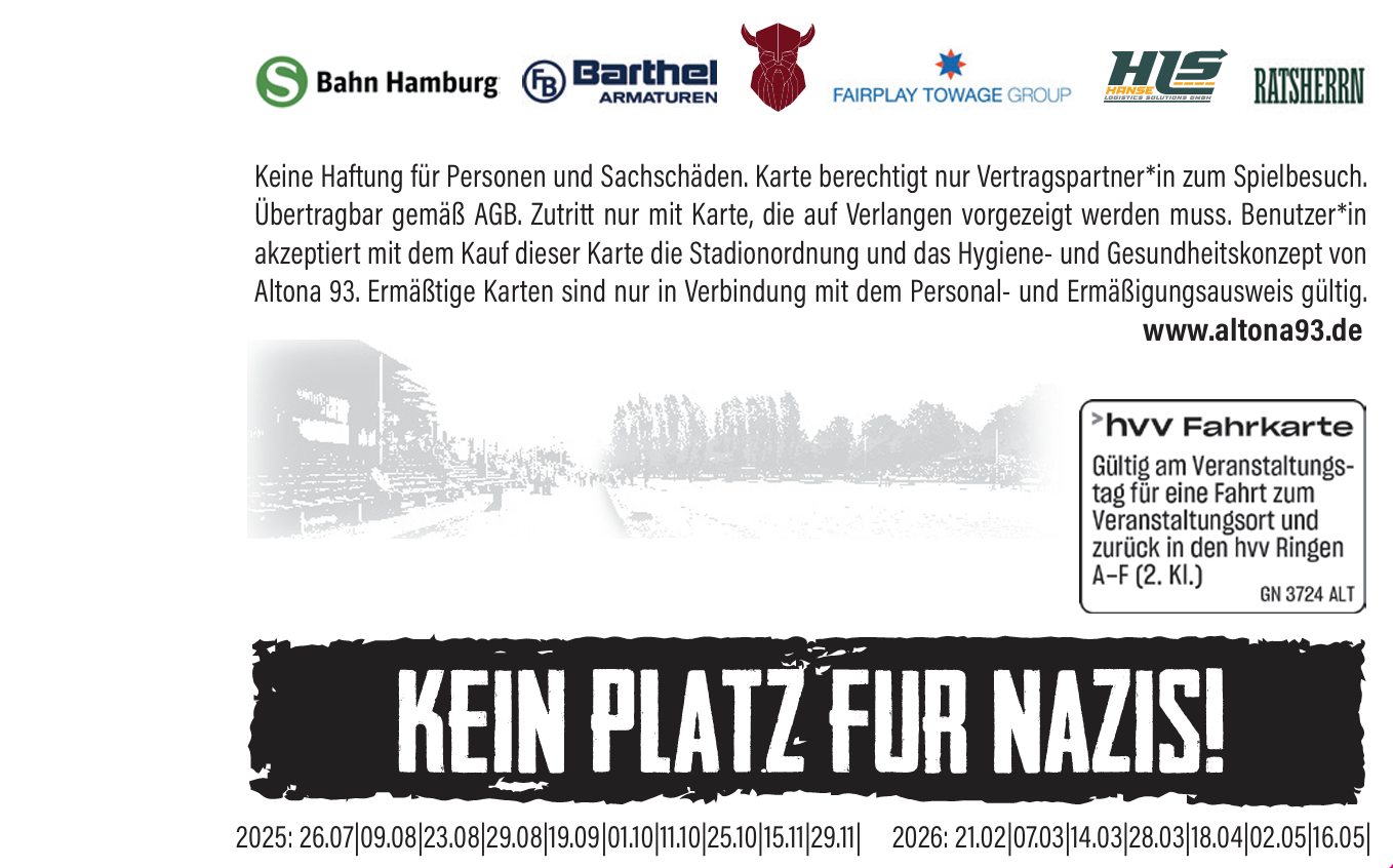 Rückrunden-Dauerkarte Saison 2025/26