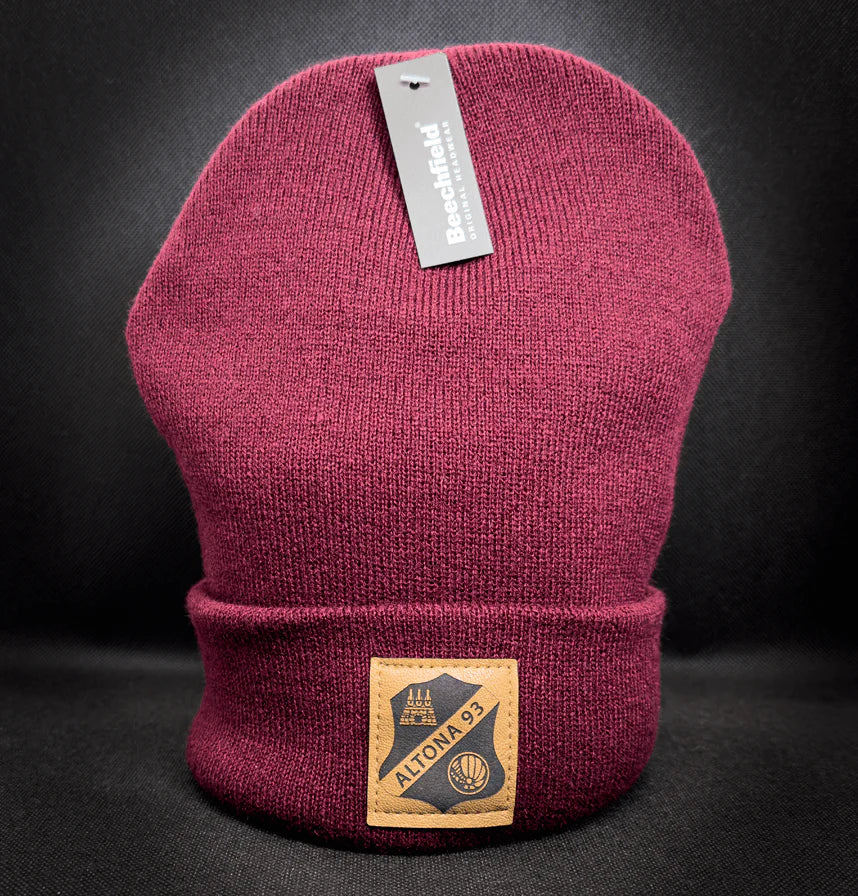 BEANIE MIT ALTONA 93 KUNSTLEDER PATCH - shop.altona93.de