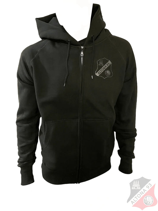 BLACK ON BLACK ZIP-UP HOODIE - shop.altona93.de