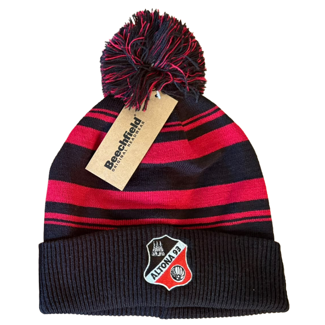 Beanie mit Pompom & Altona 93 Logo-Stick